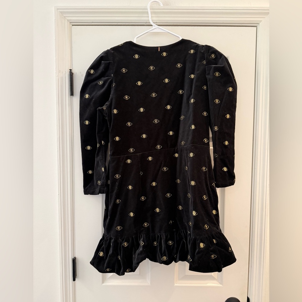 Misa Los Angeles Charisse Dress in Evil Eye Velveteen Long Sleeve Large - Picture 8 of 10